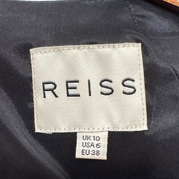 REISS Mora Fitted Pencil Midi Dress with Cap Sleeve Grape Size 6 - Picture 10 of 15